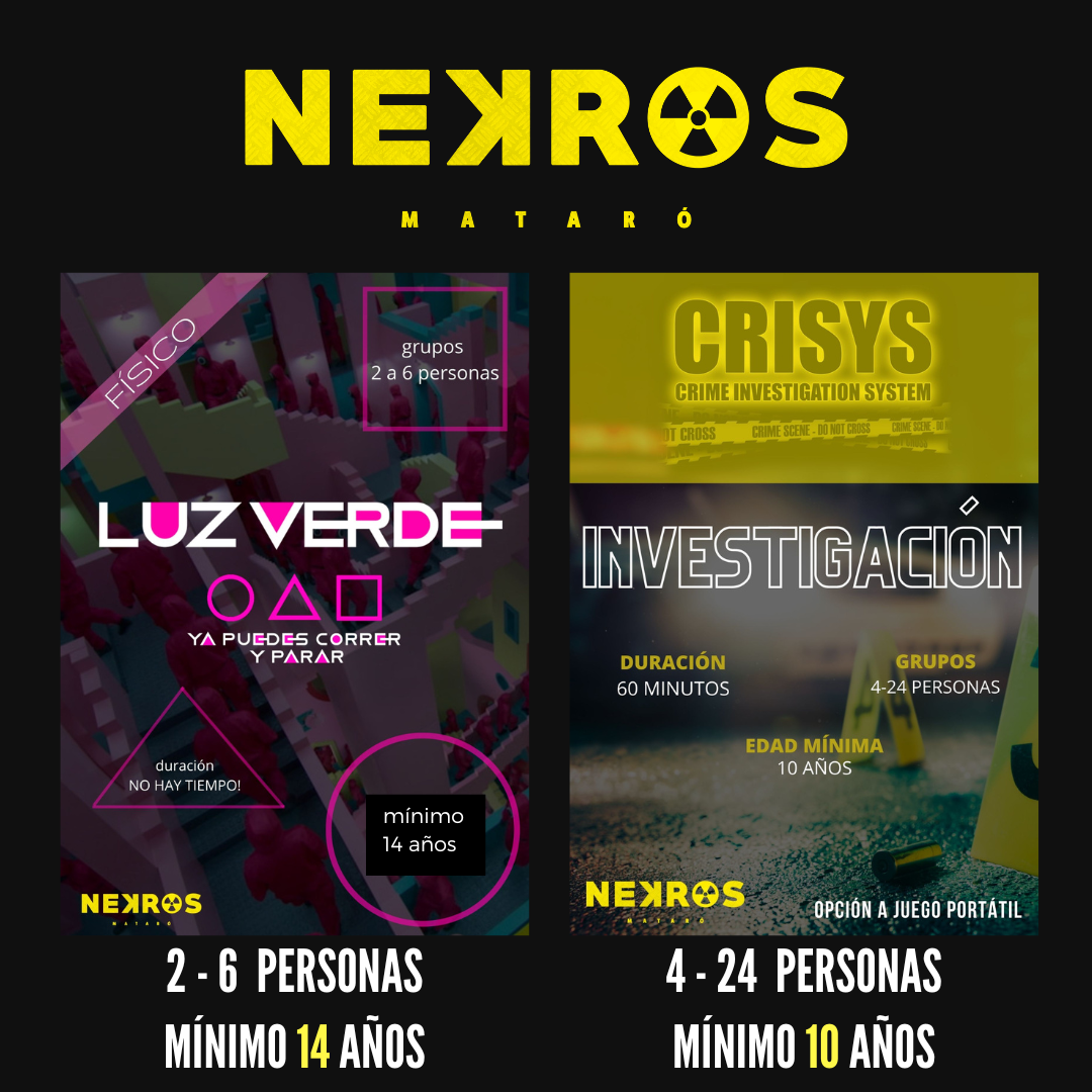 de 2 - 6 personas mínimo 14 años